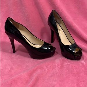 Guess Black Patent Leather Heels